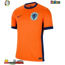 Camisa de Futebol Holanda Equipamento Principal Europeu 2024 Manga Curta